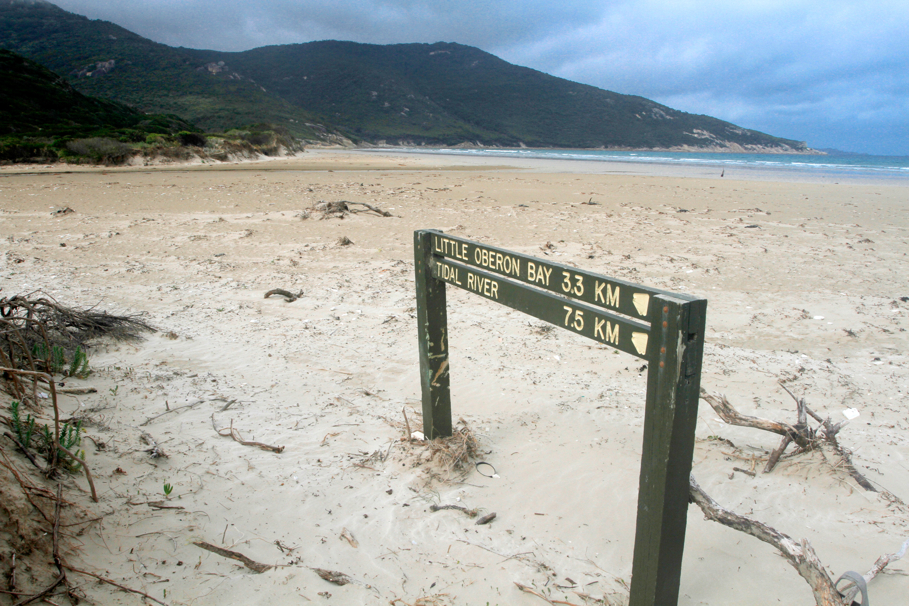 Oberon Beach a windswept Wilsons Prom beach Hiking the World